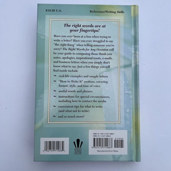 The Right Words for Any Occasion by Erika M Swanson Hardcover Book - Picture 8 of 9